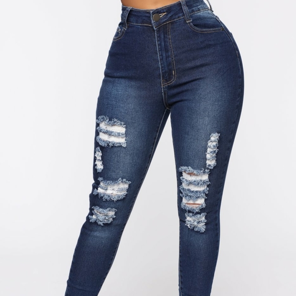 New Fashion Nova Distressed Jeans - Picture 7 of 8